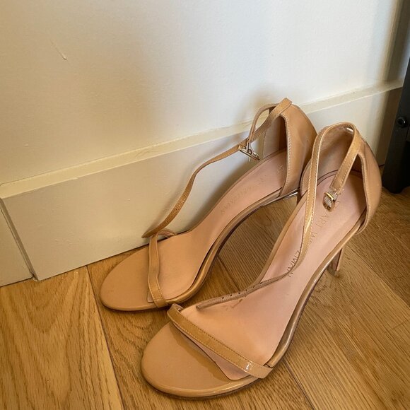 Stuart Weitzman Nude Strappy Heels - Picture 2 of 2